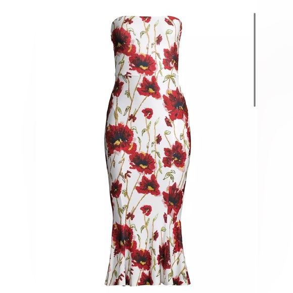 NORMA KAMALI
Strapless Fishtail Midi Dress - Picture 2 of 4